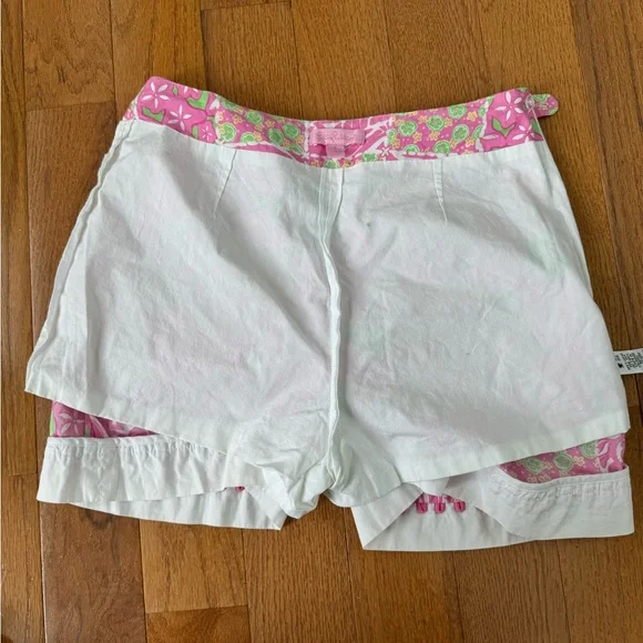Lilly Pulitzer size 2 Faux Wrap Skirt Skort Pink Green - Picture 5 of 9